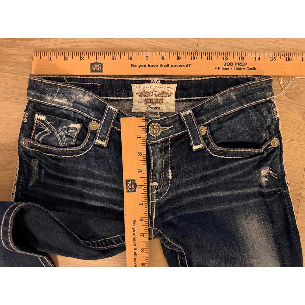 1170 Buckle| Big Star Sweet Flare Ultra Low Rise Jeans 29XL - Picture 5 of 9